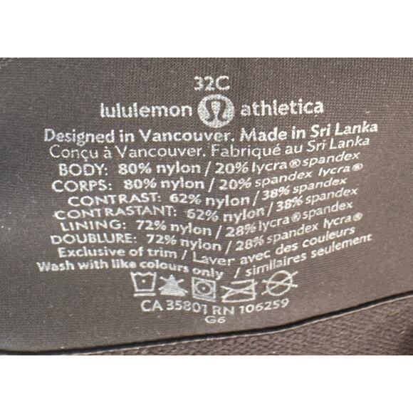 Lululemon Bitty Bracer Sports Bra Women’s Size 32C Mesh Back - Picture 7 of 7